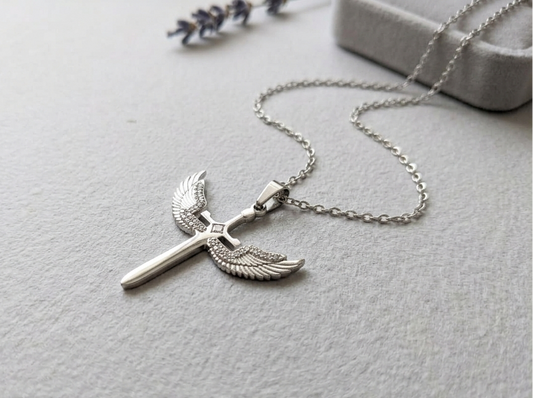 Winged Cross necklace